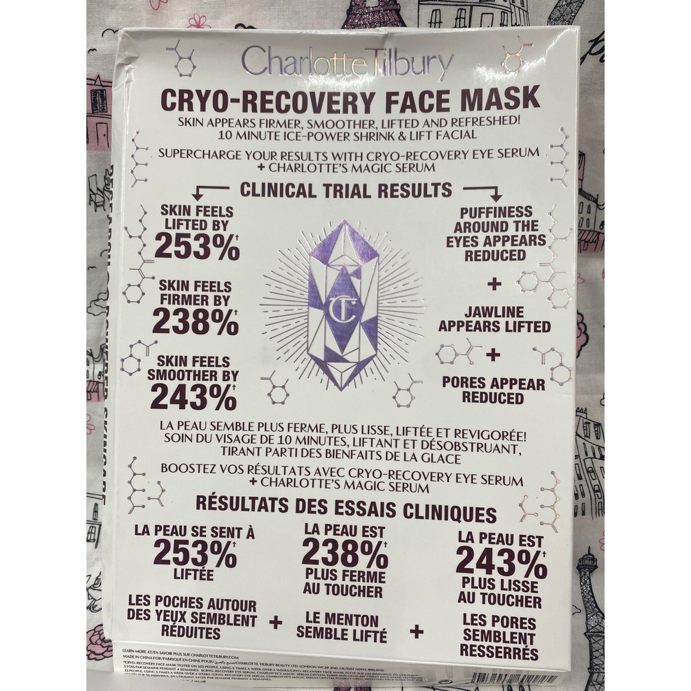 Charlotte Tilbury Cryo-Recovery Face Mask Reusable Cooling Gel Silicone Mask